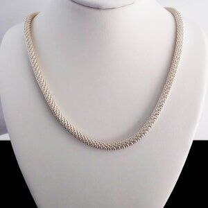 Sterling Silver Mesh Chain Necklace